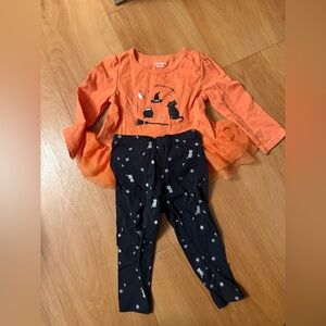Carter's Orange and Black Kids Matching Set